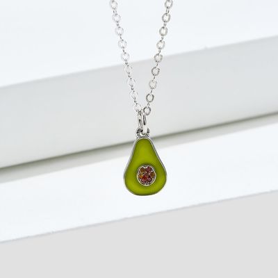1.1x0.8cm 5A 17.7'' Pear Shaped Pendant Sterling Silver Jewelry Necklaces 2.9g