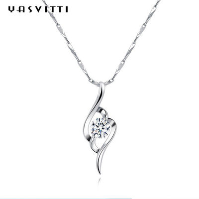 8g 28mm Angel Feather Necklace Silver Hypoallergenic Sterling Silver Necklace