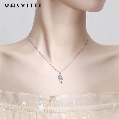 8g 28mm Angel Feather Necklace Silver Hypoallergenic Sterling Silver Necklace