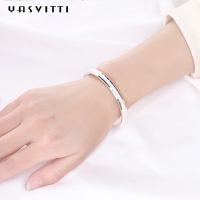 0.08oz 2in Solid Silver Charm Bracelet S925 OEM Womens Adjustable Bracelet