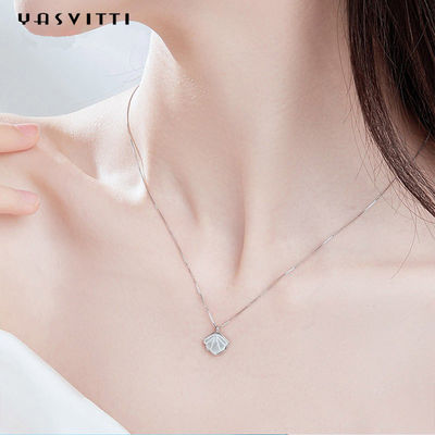 Pearl Shell Natural Clavicle Chain Necklace 925 Sterling Silver Necklace​