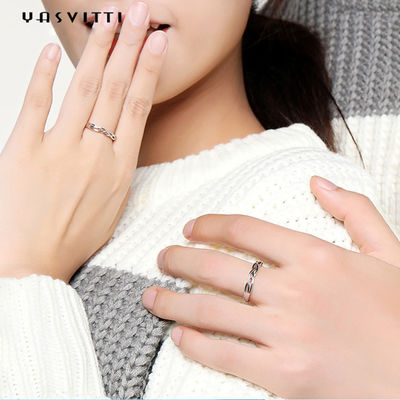 0.07oz 0.14cm Sterling Silver Jewelry Rings SGS Platinum Plated Sterling Silver