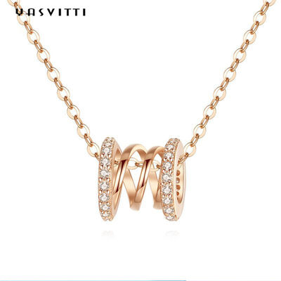 2.64g 40cm Birthday Diamond Studded Necklace Clavicle Waist 18k Pure Silver Pendant