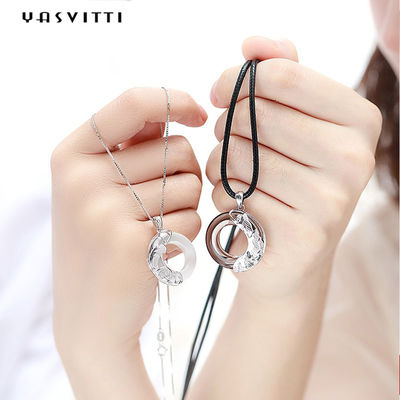 22in Chain 1.62g Dragon Phoenix Necklace Fiancé 925 Sterling Silver Pendants SGS