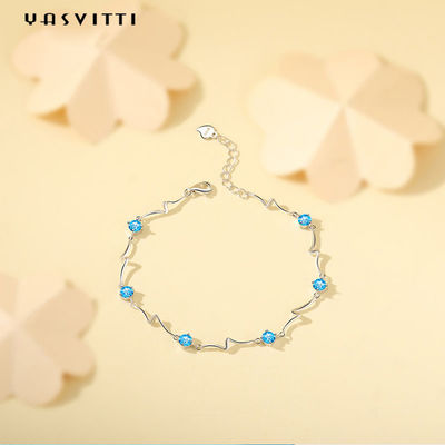 0.14oz 0.2m Sterling Silver Jewelry Bracelets Fiancée Adjustable Bangle Bracelet SGS