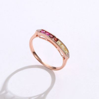 hypoallergenic 0.14cm 2 Gram Sterling Silver Jewelry Rings  Crystal Ring