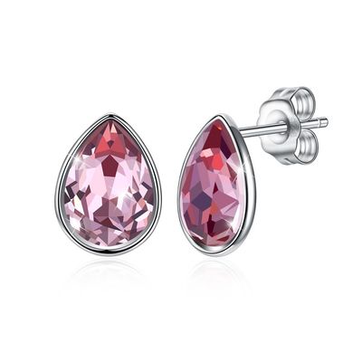 Women Pink Sterling Silver Jewelry Earrings