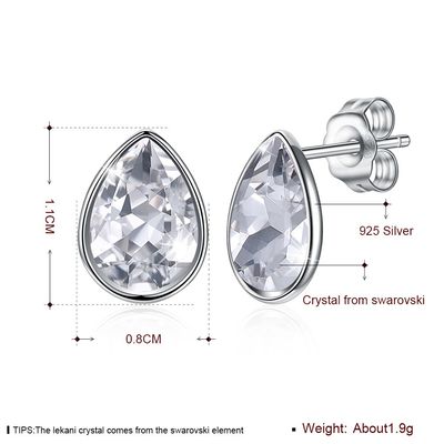 Women Pink Sterling Silver Jewelry Earrings