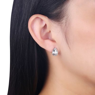 Women Pink Sterling Silver Jewelry Earrings