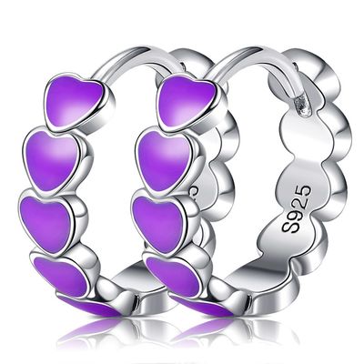 Threaded CZ 0.85 Gram 0.15mm Sterling Silver Heart Earrings Heart Studs