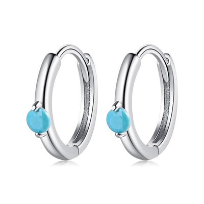 1.6g 1.5x0.3cm Stainless Steel Gold Hoop Earrings Party CZ Real Silver Earrings ODM