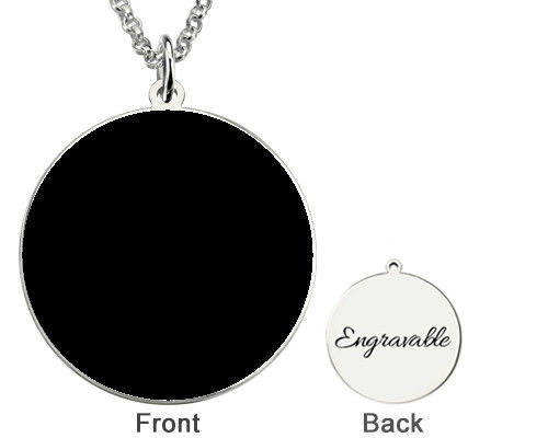 0.11oz 0.98in Custom Silver Necklaces Boyfriend Engraved Picture Necklace