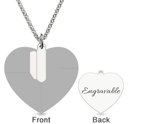 0.88in 3 Gram Custom Silver Necklaces Sterling Silver Photo Engraved Necklace ODM