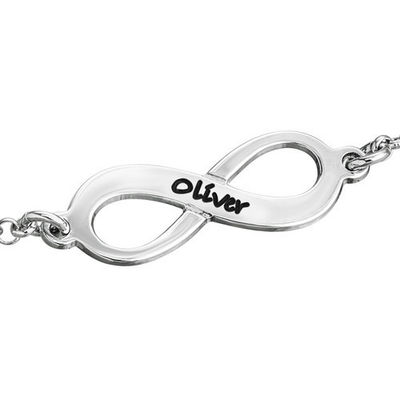 0.18oz 0.79cm Custom Silver Bracelets Solid 18k Gold Triple Infinity Bracelet
