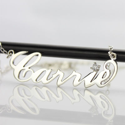 Trendy Fiance Custom Silver Necklaces