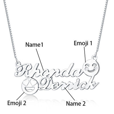 2 Gram Emoji Custom Silver Necklaces
