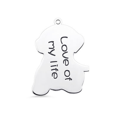 0.87in 2.2cm Custom Silver Necklaces S925 Trendy Personalized Dog Tag Necklace