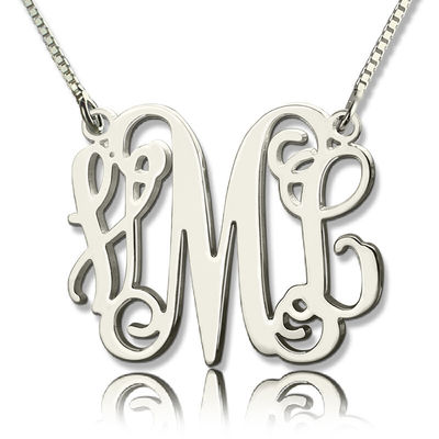 1.8ft 0.07oz Personalized Monogram Necklace Gold Plated Three Letter Necklace SGS