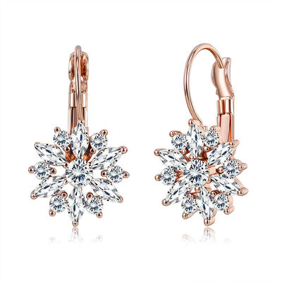 21mm Crystal 2.14g Custom Hoop Earrings OEM Dangle Drop Hoop Earrings Jewelry