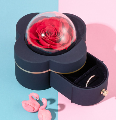 Gift Packaging Red Rose Jewellery Ring Box 3.2 Ounces 5&quot;x1.5&quot;x1.5”