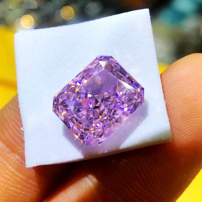GRA Pink Mosanite Gem Radiant Cut VVS Loose Emerald Moissanite Diamond princess cut moissanite ring pink moissanite